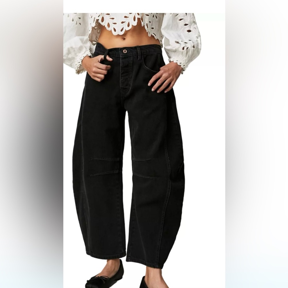 We The Free Good Luck barrel leg jeans